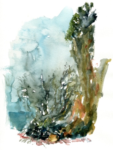 Watercolor from Hike on South Bornholm, Baltic Sea, Denmark